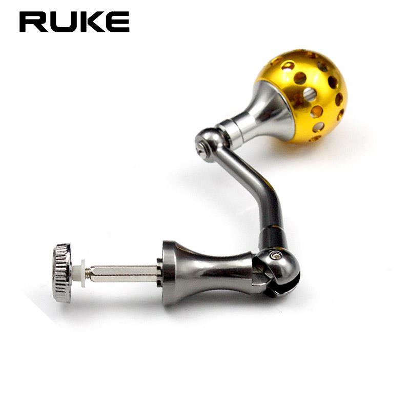 RUKE路亚轮改装渔线轮六棱摇把摇臂纺车轮配件适合D牌纺车轮渔轮