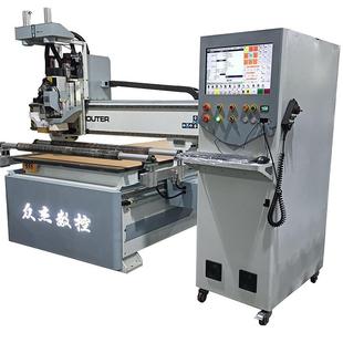 沙发厂数控裁板机双台面双主轴夹板开料机精确切割及钻孔