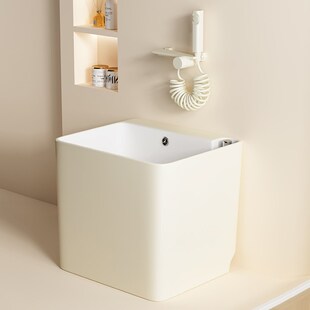 顿野拖把池2024新款家用阳台长方形拖把桶可排水高端卫生间托把池