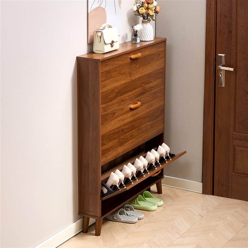 超薄鞋柜17cm经济型家用门口多功能简约现代收纳入户翻斗式小鞋架