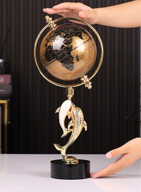 客厅高端地球仪摆件轻奢高级感小众电视柜办公桌面创意装饰品