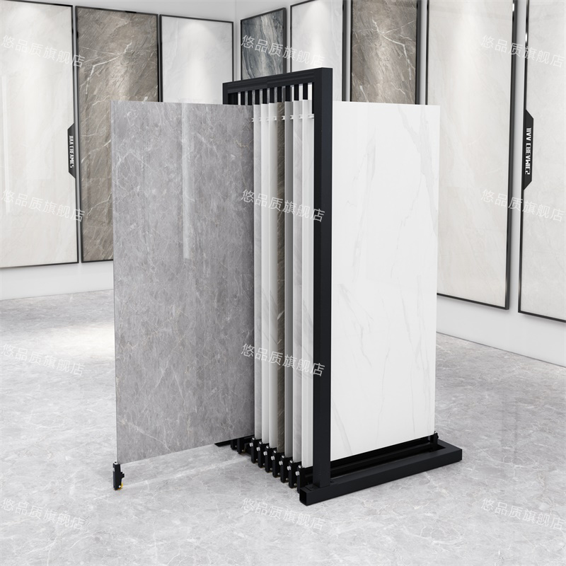 瓷砖展示架推拉大板地砖样板样品架立式架抽拉式陶瓷石材货架展架