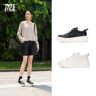 【超轻头层牛】专柜1590【超能小太阳】MARTNIEL厚底轻便小白鞋