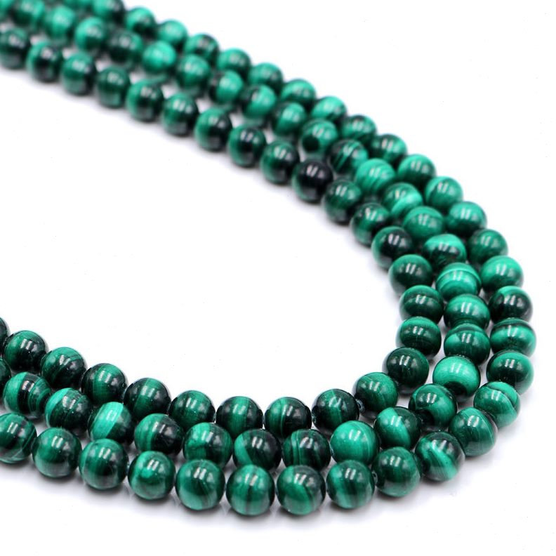 琦越天然孔雀石散珠 孔雀石圆珠DIY饰品配件Malachite 孔雀石 6MM