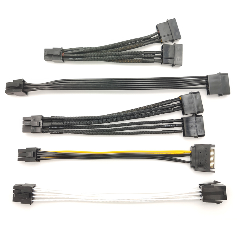 电脑大4P单SATA双4Pin转6Pin8Pin转接线4D口电源显卡供电线6P转8P