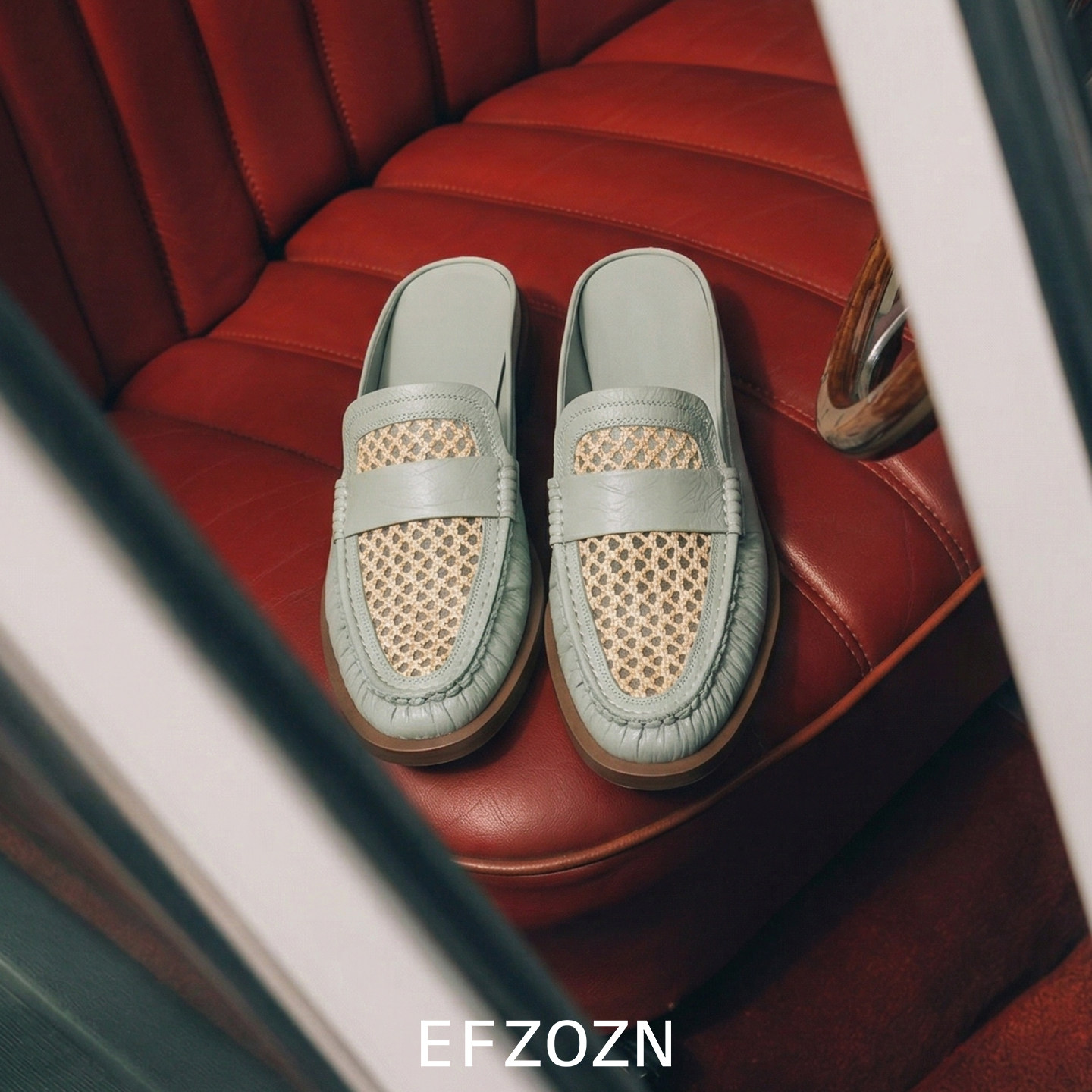 女鞋夏透气凉鞋外穿时尚新款穆勒鞋高级感设计感小众通勤百搭真皮