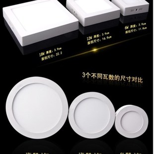 筒灯超薄LED圆形过道走廊灯468寸商照外装 全铝明装 方形护眼吸顶灯