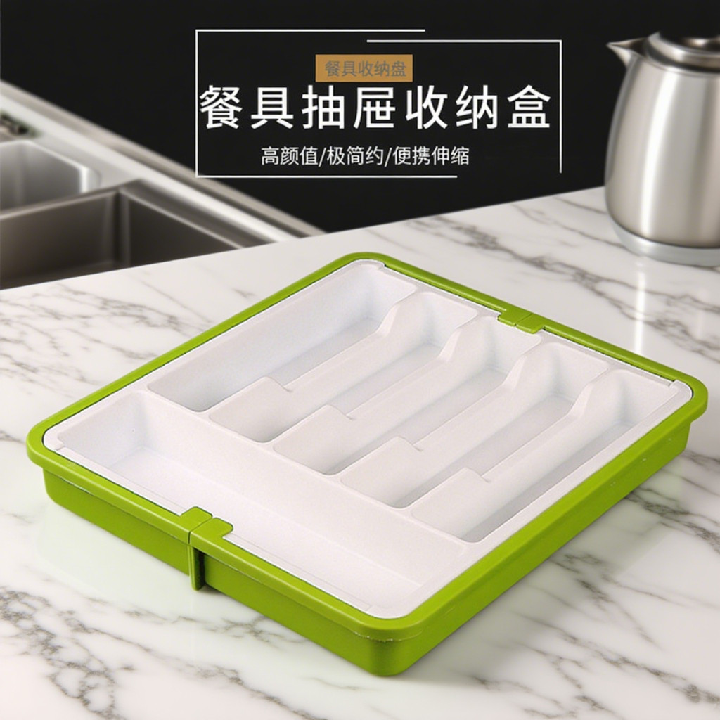 厨房抽屉餐具收纳盒【左右伸缩】