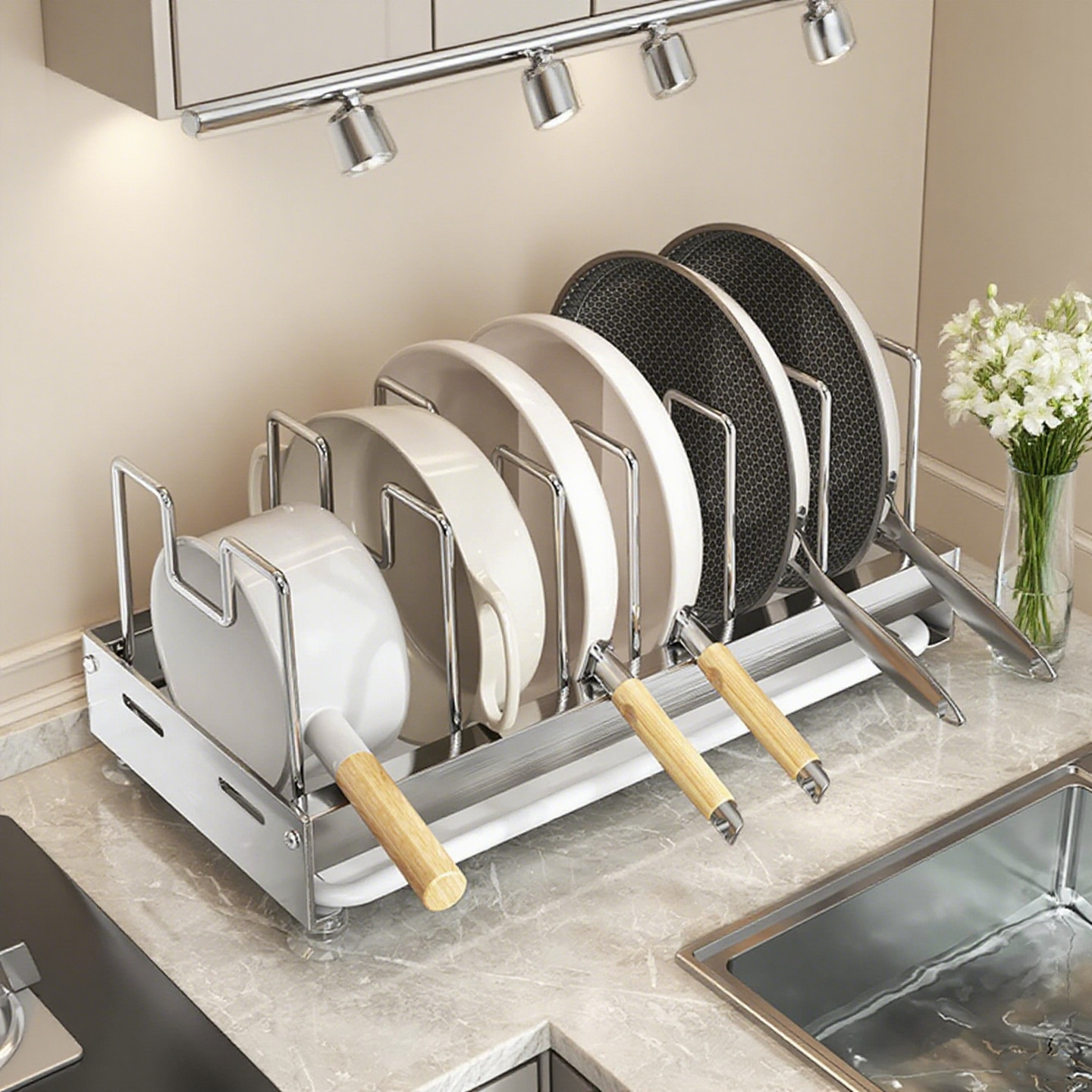 【厨房锅架锅盖架】不锈钢多功能锅具架桌面锅具碗碟盘沥水收纳架,厨房/烹饪用具,厨房置物架/置物柜/角架,淘宝优惠券,粉丝福利购,淘宝优惠卷