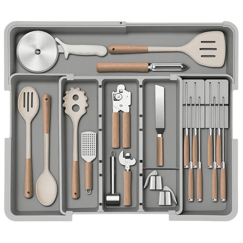 餐具收纳盒【四面伸缩】厨房抽屉