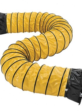 风管伸缩黄色矿用油漆通风管道耐温PVC帆布排气抽风排风机软管