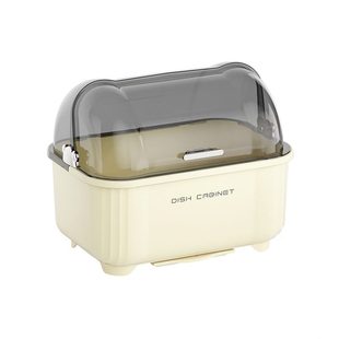甄选厨房碗碟沥水架碗柜盘家用带盖子碗筷收纳盒大号防尘餐具放碗