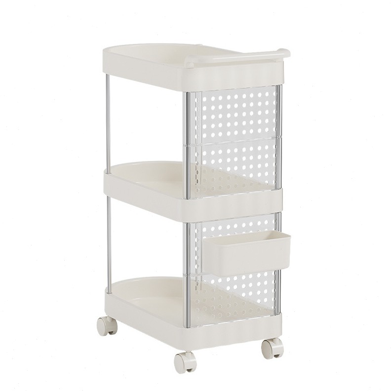 新款家用小推车置物架 公室文件收纳筐 落地可移动多层桌下收纳
