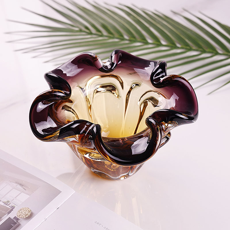 轻奢创意个性复古花朵形水晶琉璃烟灰缸现代客厅装饰烟缸艺术摆件,家居饰品,装饰烟灰缸,淘宝优惠券,粉丝福利购,淘宝优惠卷