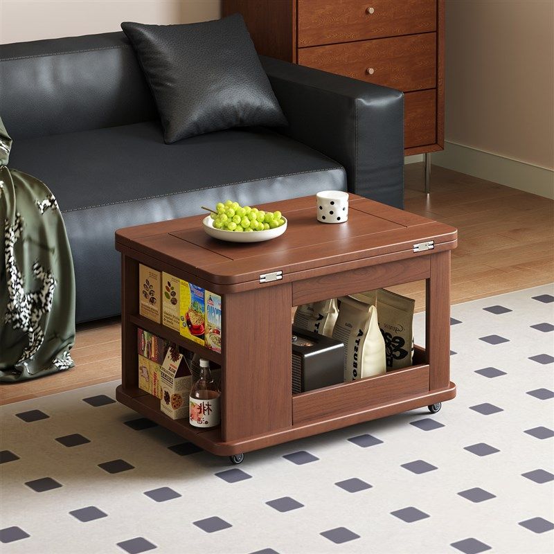 实木折叠茶几家用沙发边柜客厅可移动茶台茶桌小户型推车边几桌子,住宅家具,茶几,淘宝优惠券,粉丝福利购,淘宝优惠卷