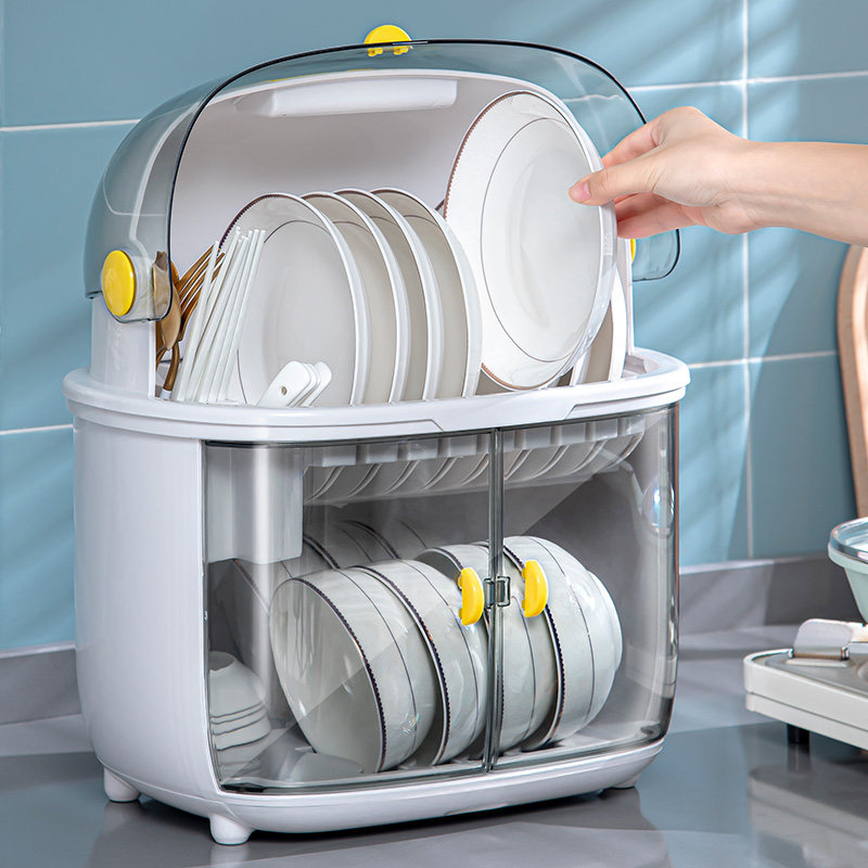 碗柜家用厨房碗架沥水餐具碗筷收纳盒多功能碗碟置物架带盖防尘,厨房/烹饪用具,厨房置物架/置物柜/角架,淘宝优惠券,粉丝福利购,淘宝优惠卷