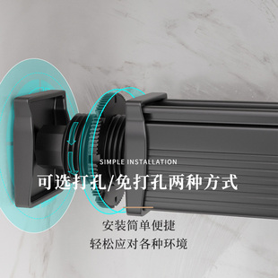 免打孔全遮光百o叶窗帘厨房卫生间电动窗帘2023新款 拉卷式 升降卷