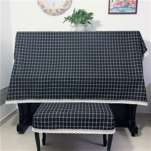 棉麻布艺钢琴罩钢琴全罩钢琴盖布琴K帘琴披韩版 新品 蕾丝钢琴凳罩