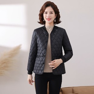 中年妈妈装羽绒棉服女内胆冬v季中老年短款轻薄保暖棉衣外穿小棉