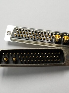 直销大电流D-SUB43W2焊线公插头 DB型重载镀金41+2混装公座连接器