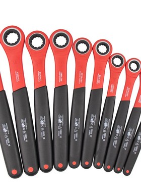 Exploit/开拓 单向1000V绝缘梅花棘轮扳手加长开口德国VED认证扳