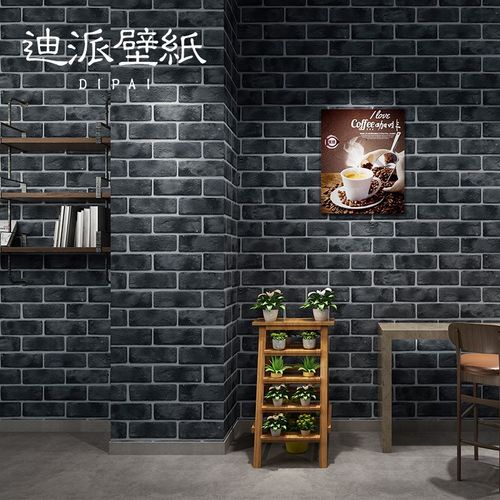 复古红砖青砖文化砖仿古砖头砖纹砖块墙纸非自粘店铺装修壁纸仿砖