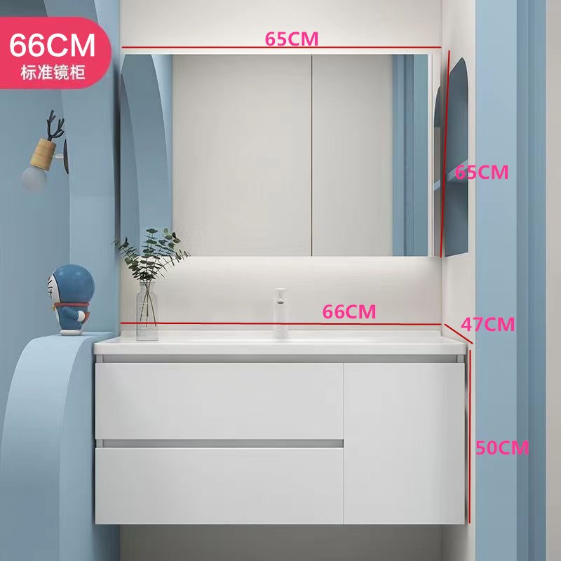 66/76cm/86/96/106/116厘米陶瓷盆实木非标浴室柜洗漱台洗脸新品