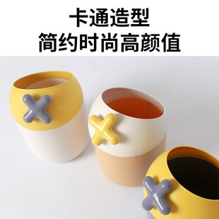 简约卡通客厅卫生间卧室大可爱创意轻奢高颜值垃圾桶家用 米朴新款