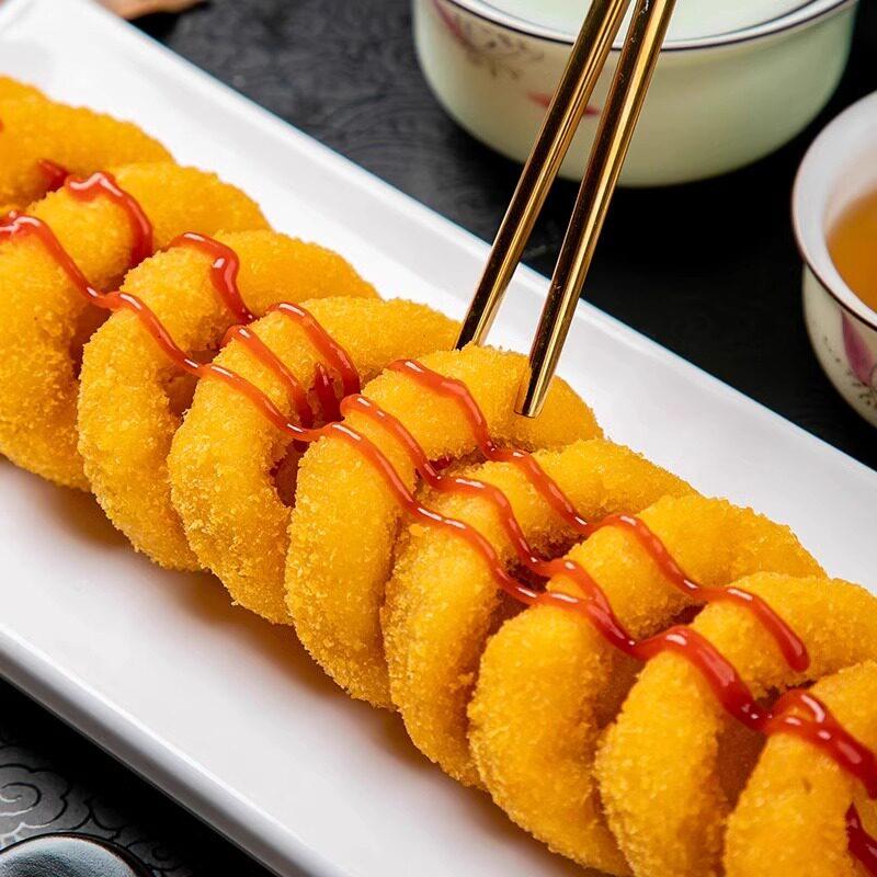 新品圣农鸡肉洋葱圈冷冻油炸小吃半成品炸鸡肉圈空气炸锅食材炸货