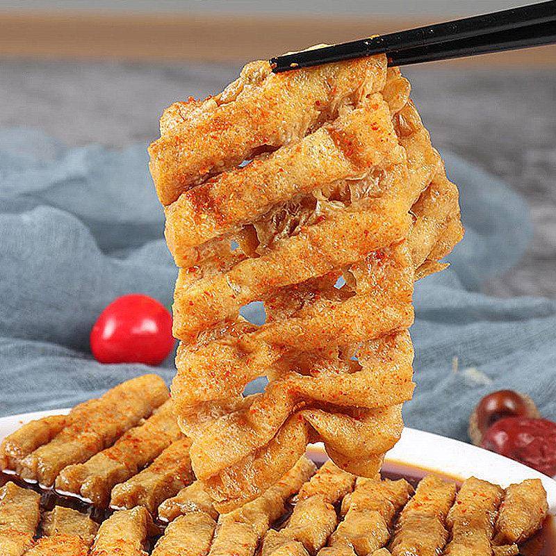 新品兰花干豆制品豆排豆腐串麻辣烫关东煮火锅烧烤半成品冷冻商用