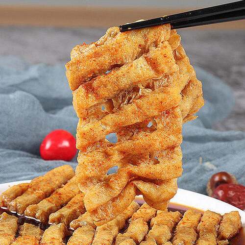 新品兰花干豆制品豆排豆腐串麻辣烫关东煮火锅烧烤半成品冷冻商用