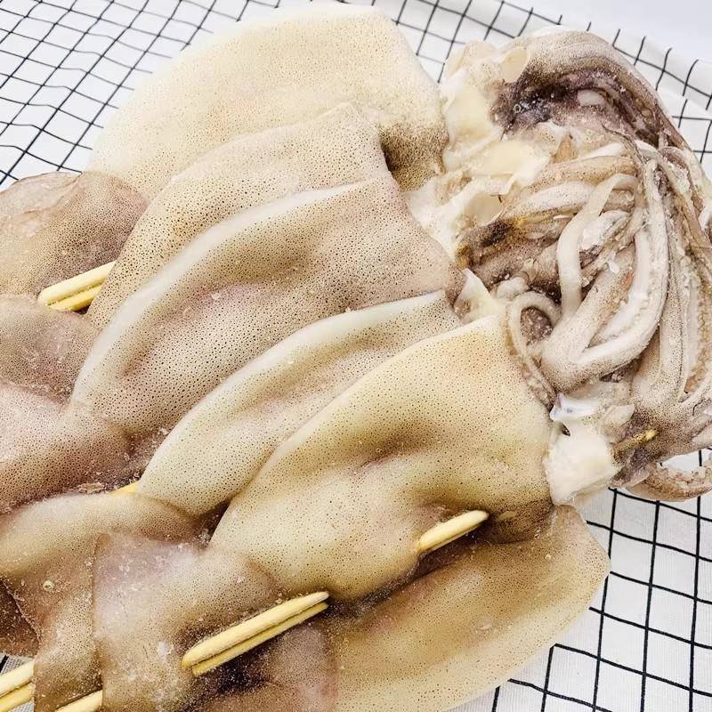 新品鱿福记200g特大鱿鱼串商用整箱冷冻铁板烧烤食材尤鱼须鱿鱼板