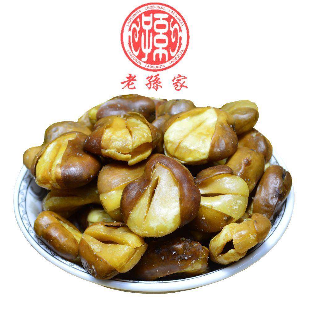 老孙家炒货140G兰花豆椒盐年货特价零食休闲坚果特产油炸蚕豆包装