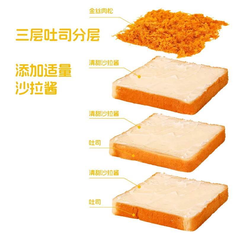 新品杨生记轻咸肉松吐司沙拉夹心面包儿童早餐点心办公室休闲甜点