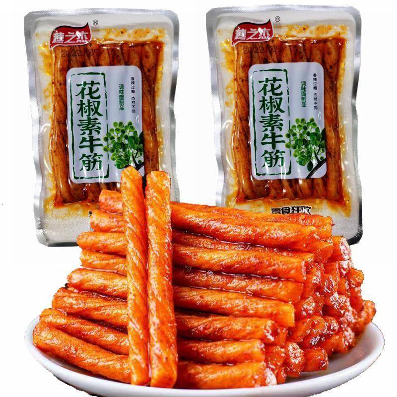 穗之杰花椒素牛筋薄辣片亲嘴片允指手撕辣条童年校园怀旧麻辣零食图片