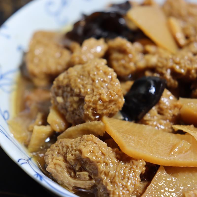 老宁波下饭菜四鲜烤麸罐头面筋烤夫速食即食熟菜食品预制菜罐装