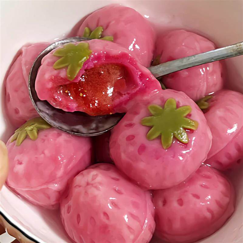草莓汤圆三全有钱花榴莲羽