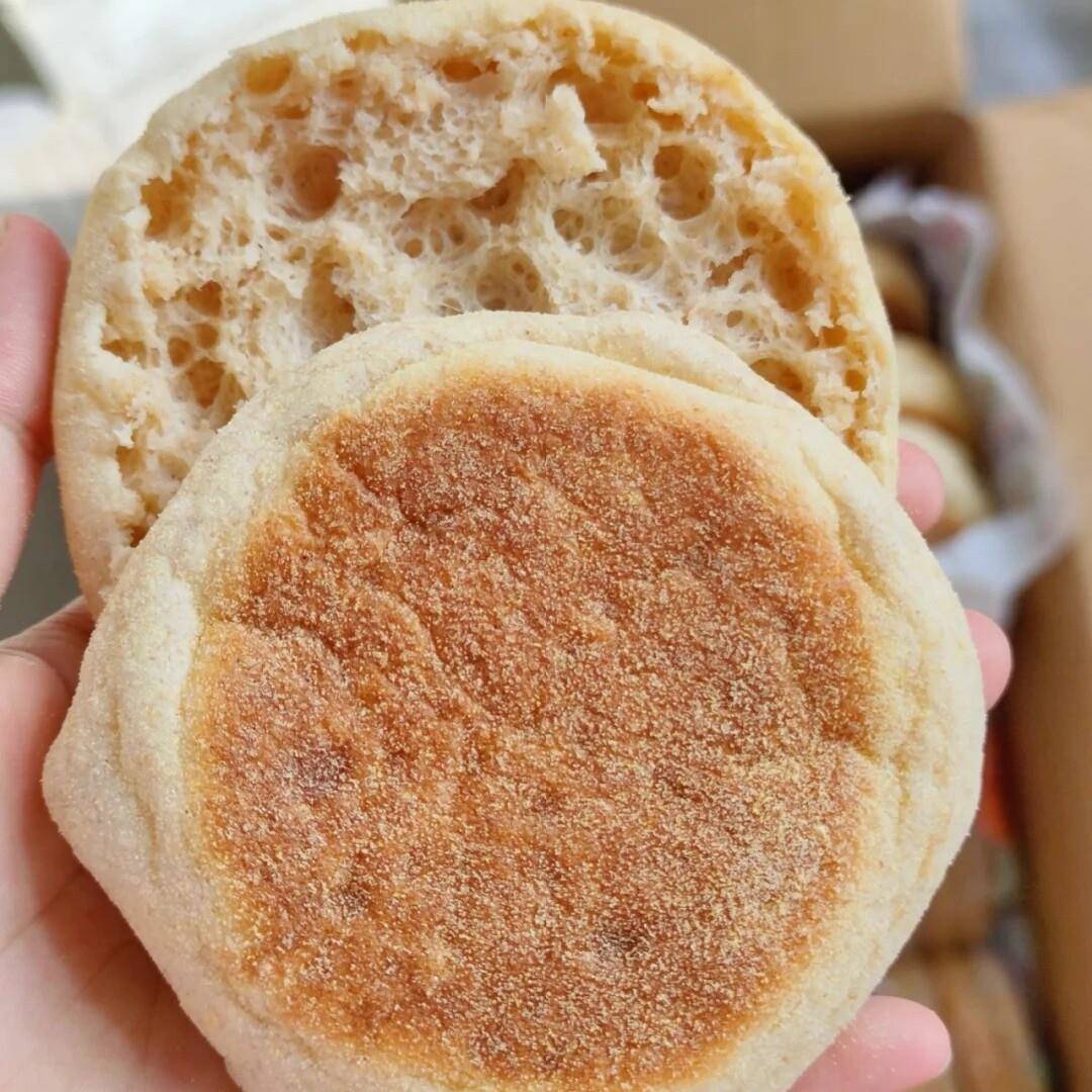 新品全麦英式麦芬三明治汉堡diy早餐汉堡面包胚松饼麦满分早餐速