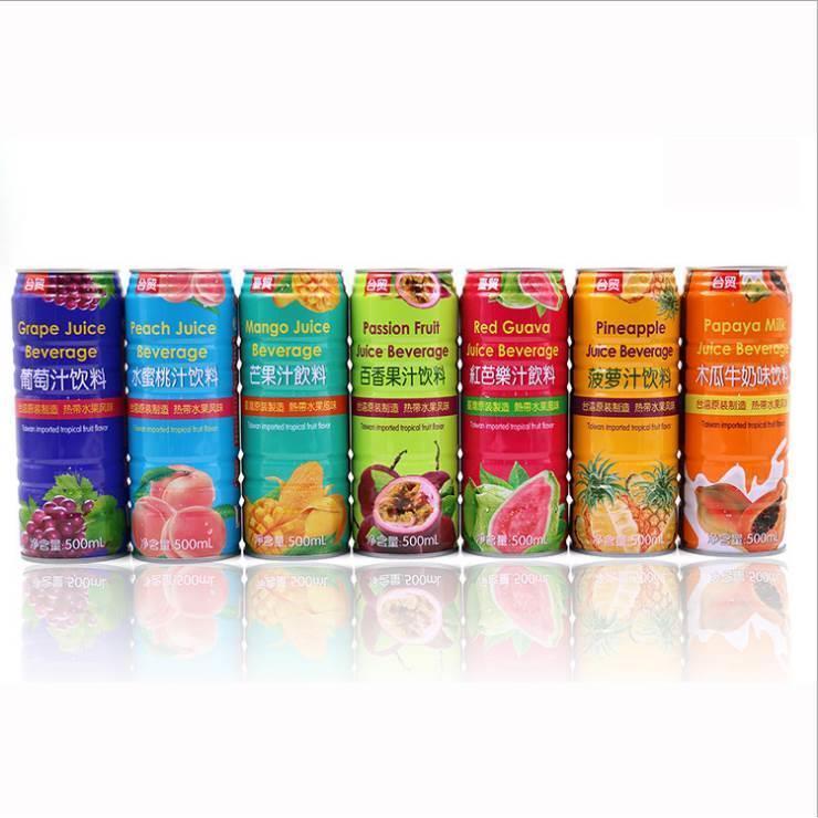 台贸百香果果汁饮料500ml*12瓶整箱红芭乐葡萄凤梨汁水蜜桃芒果味