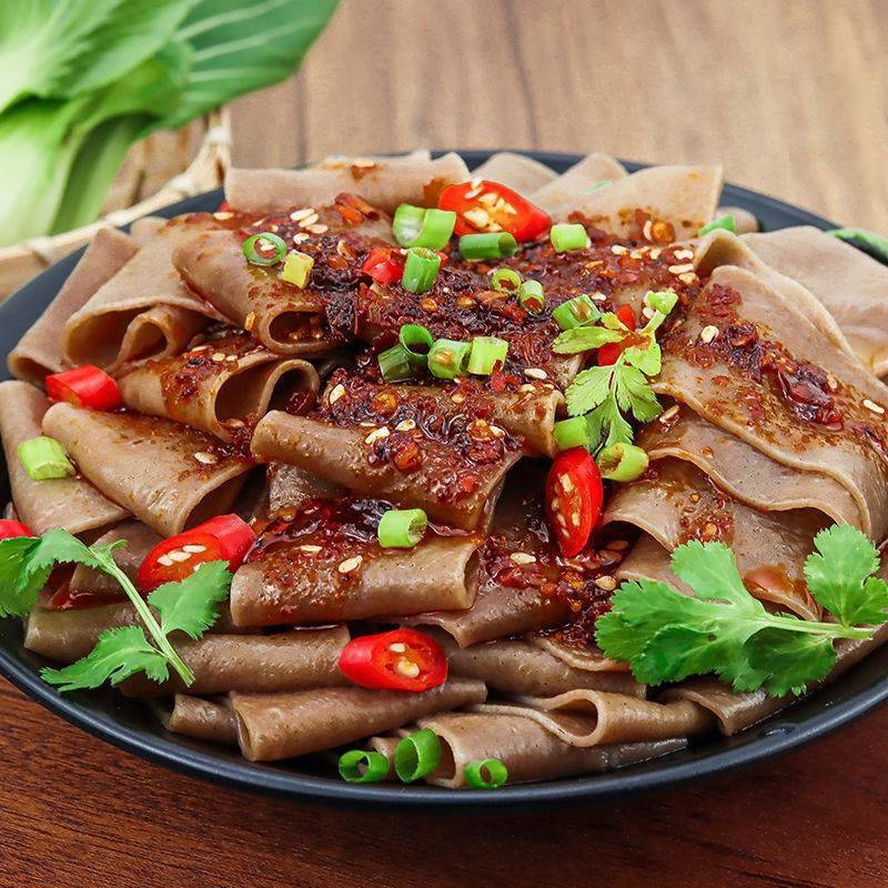 荞麦面皮酸辣麻酱荞麦非油炸乔麦桥面凉皮泡面方便面免煮