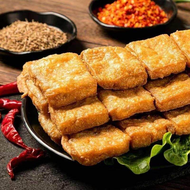 网红臭豆腐包装虎皮爆汁烧烤油炸豆腐干豆腐香辣黄金豆腐串