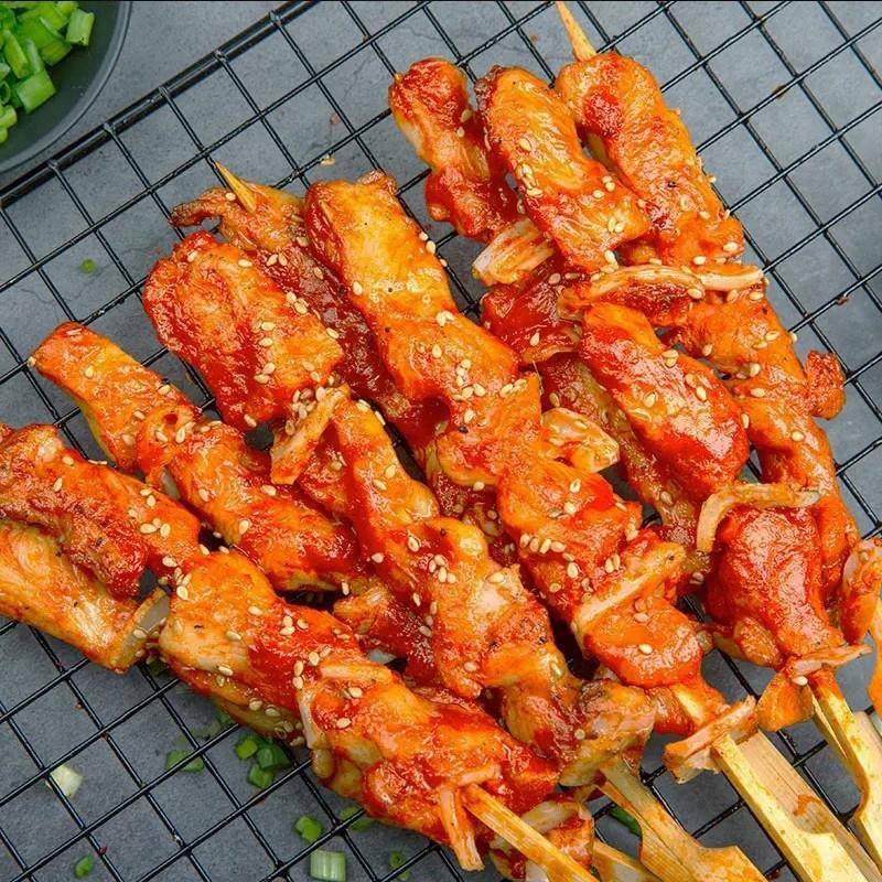 新品大号骨肉相连串商用冷冻半成品烧烤油炸食材里脊肉炸串鸡柳大