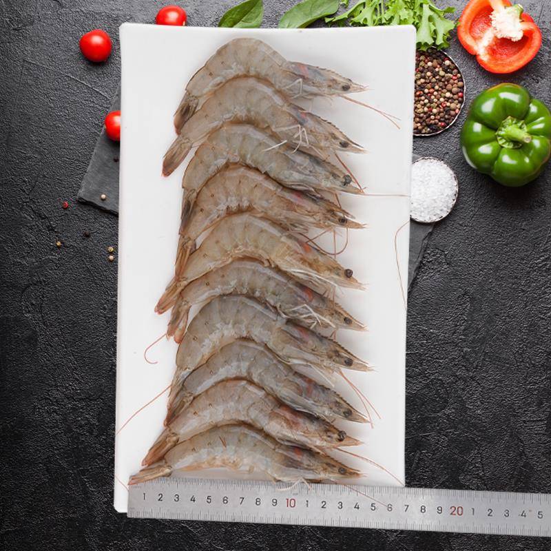 新品帆船40/50基围虾烧烤食材腌制基围虾冷冻半成品油炸大虾串