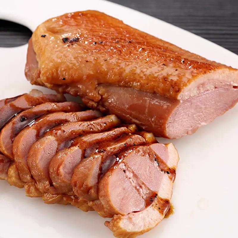 新品膳立方黑椒鸭胸肉商用烟熏鸭脯肉烟熏鸭胸鸭肉加热即食餐饮批