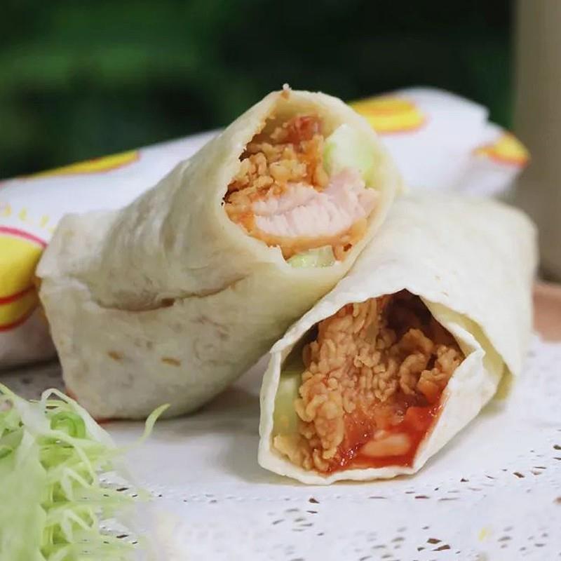 新品博远墨西哥鸡肉卷商用半成品加热即食老北京鸡肉卷卷饼甜辣10