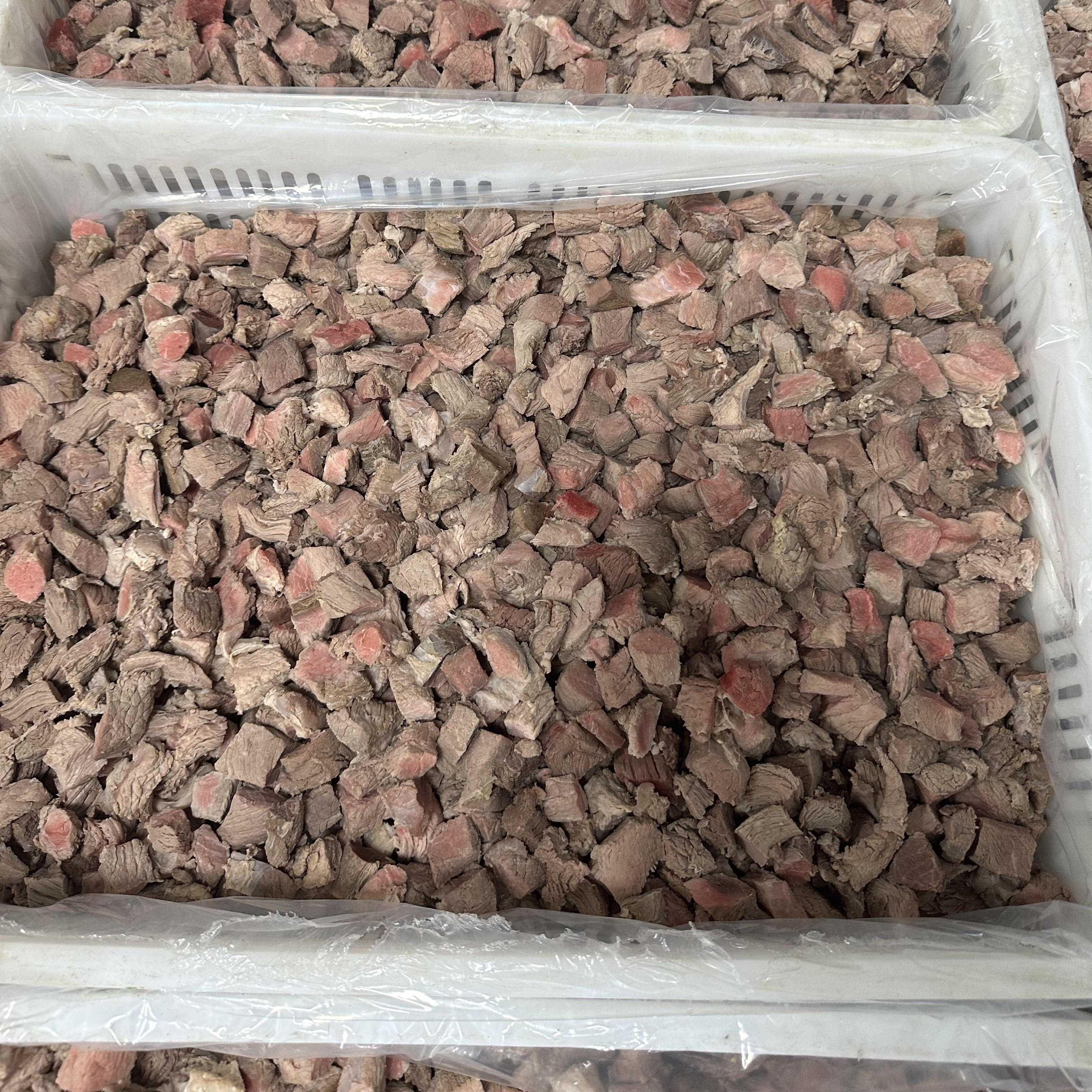 新品【无保水】白水原切牛肉粒商用半成品面馆碎牛肉2cm/颗粒切好