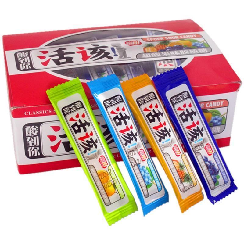 富田活该酸糖水果味软糖盒