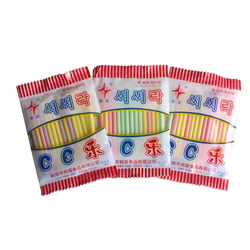 韩星cc乐吸管糖果混合味80后90儿童怀旧零食棒棒糖吸吸乐吸管糖果
