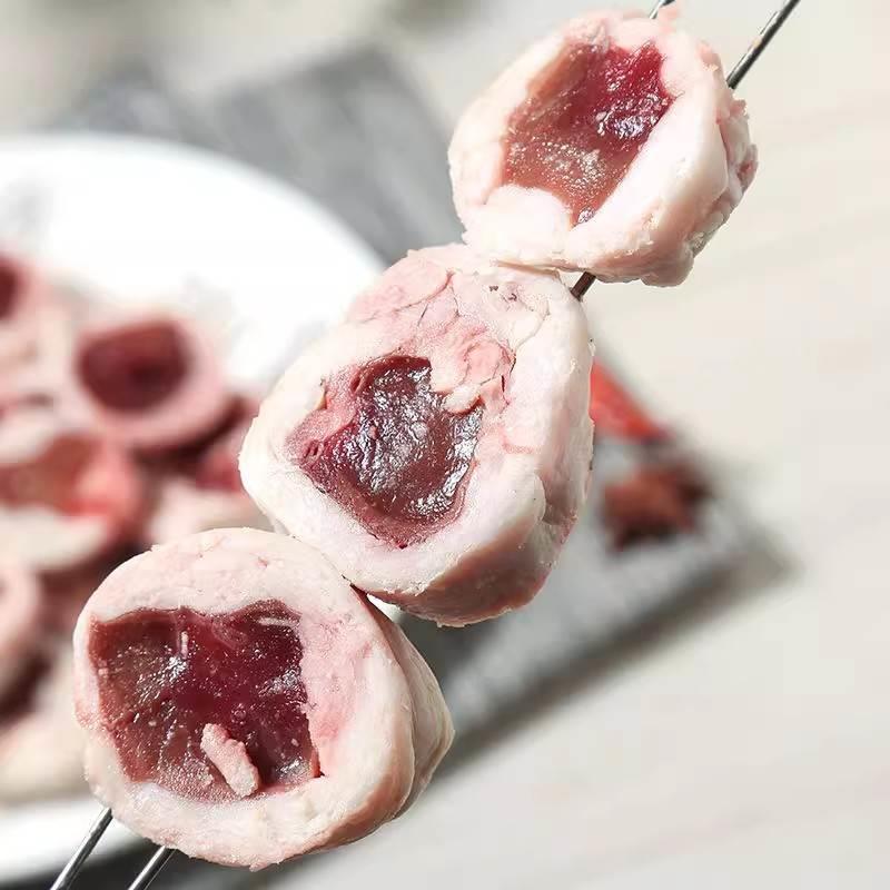 新品羊油腰子串户外烧烤食材羊肾新鲜羊腰子串商用烤肉串冷冻半成