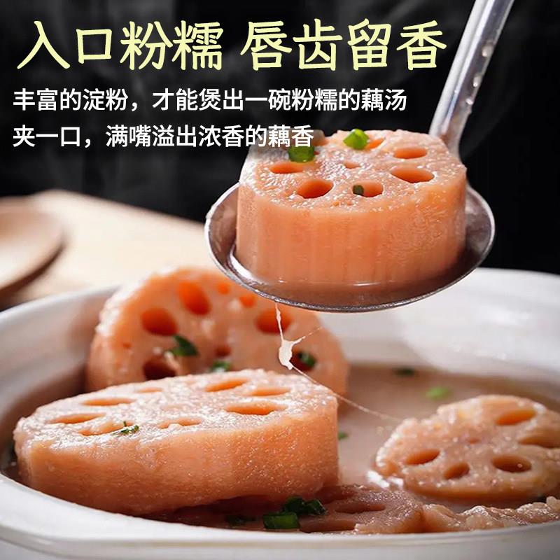 正宗洪湖粉藕旗舰店湖北特产粉糯莲藕新鲜炖汤加热即食九孔藕煲汤